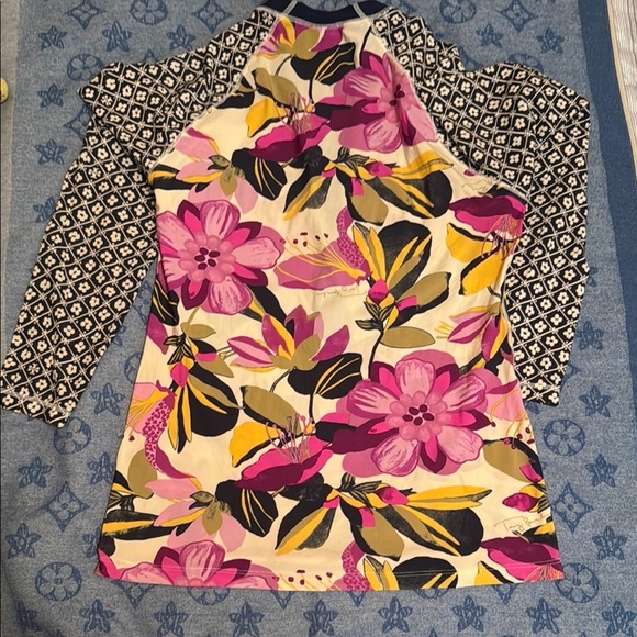 Tory Burch Floral Zippered rash guard EUC - Picture 1 of 7